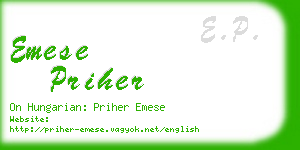 emese priher business card